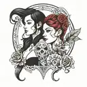 Minimalist lesbian tattoo design idea