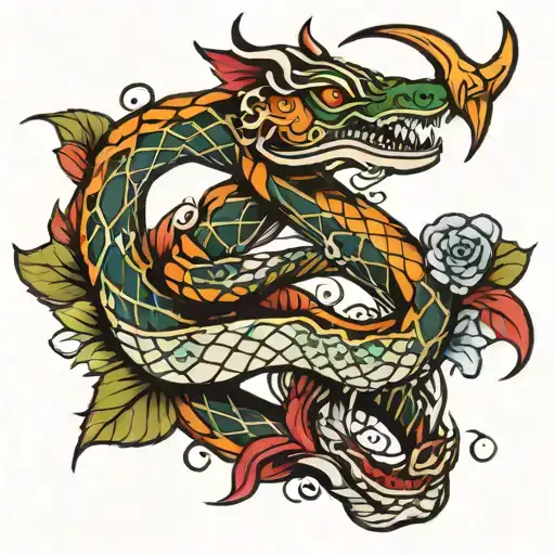 Serpent and Dagger tattoo design idea