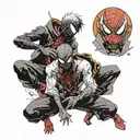 spiderman and ken kaneki tattoo design idea