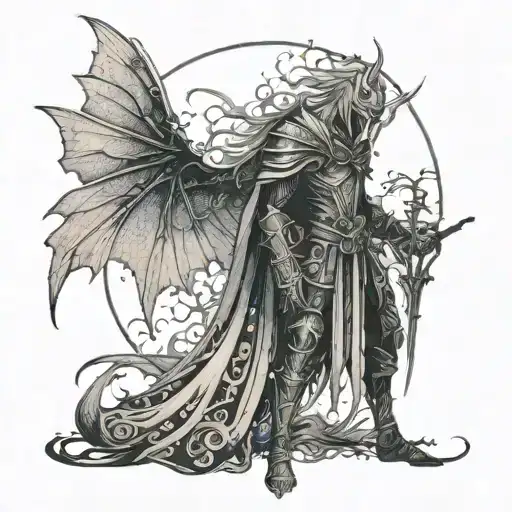 elden ring dark souls fairy tale bleach  tattoo design idea