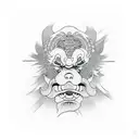  sumos figthing tattoo design idea