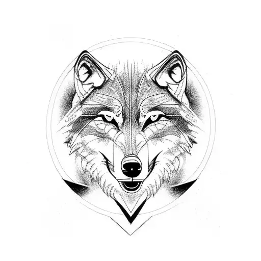 wolf axe nordic runes odin tattoo design idea