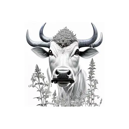 mugwort and cow pasley tattoo design idea