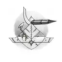 Arrow with ivy tattoo design idea