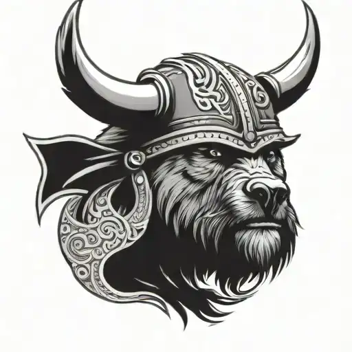 Viking bear tattoo design idea