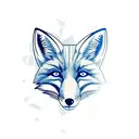 Fox from Cruzeiro Esporte Clube with southern cross stars on background tattoo design idea