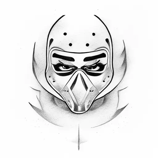 wrestler mask tattoo design idea