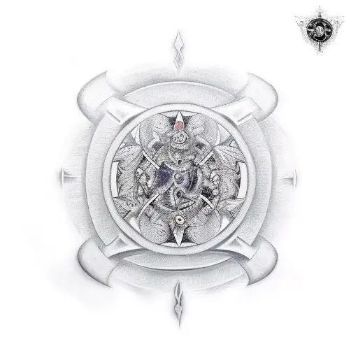 hermetism symbol tattoo design idea