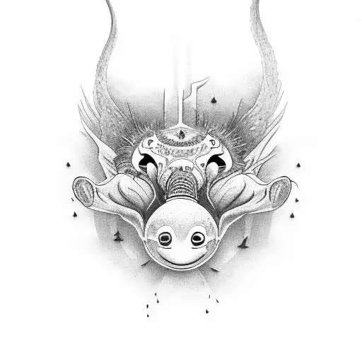 silly goose tattoo design idea