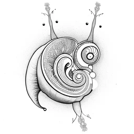 26 Cute Snail Tattoos