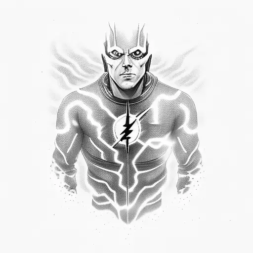 reverse flash tattoo design idea