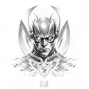 reverse flash tattoo design idea