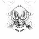 reverse flash tattoo design idea
