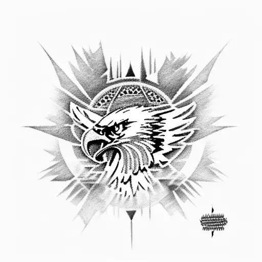 Eagles mandala tattoo design idea
