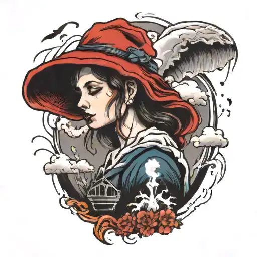 standing still in a storm tattoo design idea