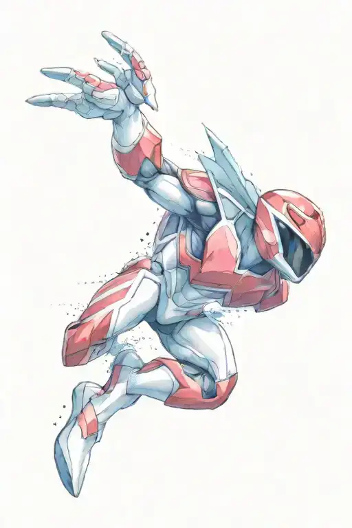 shellfish power ranger tattoo design idea