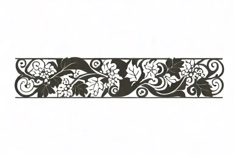 grape vine tattoo design idea