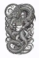 saint george killing a dragon tattoo design idea