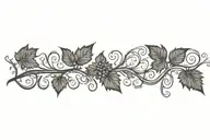 grape vine tattoo design idea