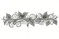 grape vine tattoo design idea