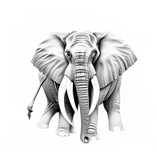 Elephant tattoo design idea