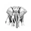 Elephant tattoo design idea