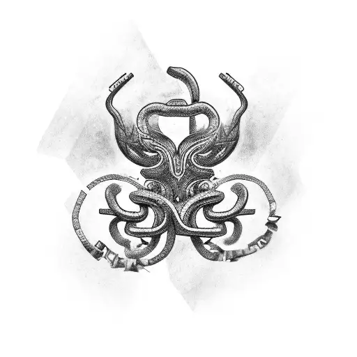 broken chains tattoo design idea