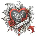 022920 1st 2 is backward to make heart with 2nd 2 and 9 is backward to make heargt with 3rd 2  tattoo design idea