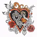 022920 1st 2 is backward to make heart with 2nd 2 and 9 is backward to make heargt with 3rd 2  tattoo design idea