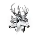 three deers tattoo design idea