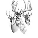 three deers tattoo design idea
