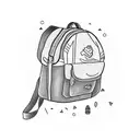 a person with a backpack tattoo design idea