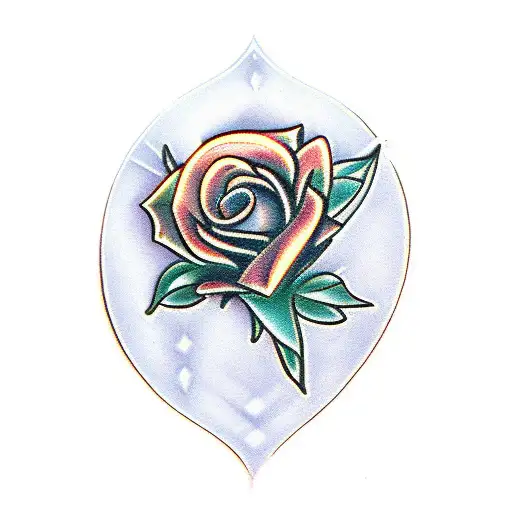 dagger heart flowers tattoo design idea