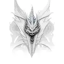 ice dragon tattoo design idea