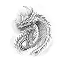 ice dragon tattoo design idea