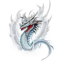 ice dragon tattoo design idea
