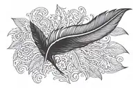 Black Feather tattoo design idea