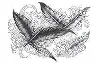 Black Feather tattoo design idea