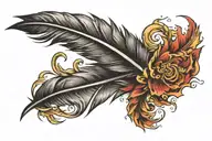 Black Feather tattoo design idea
