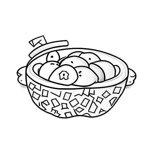 bowl of plums with a post-it note attached to or tattoo design idea