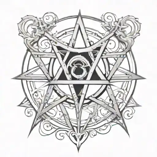 heartagram  tattoo design idea
