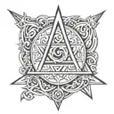 heartagram  tattoo design idea
