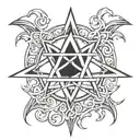 heartagram  tattoo design idea