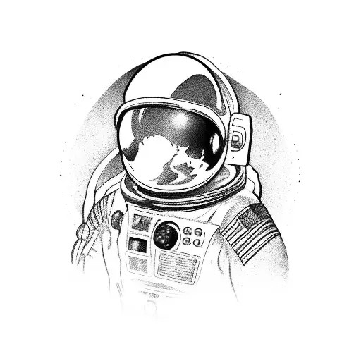 spaceman  tattoo design idea
