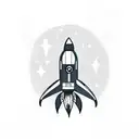 rocket ship tattoo design idea