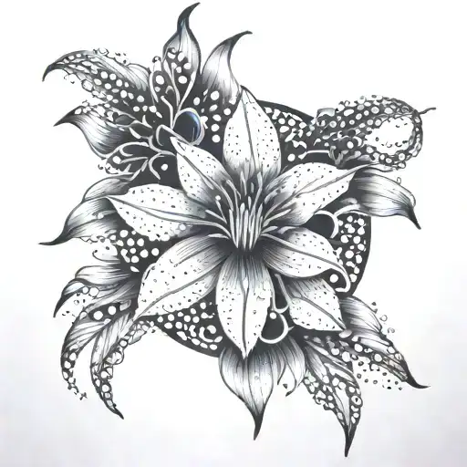 bring me the horizon, mandala design incorporating, red spider lily tattoo design idea
