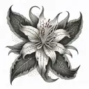 Bring Me the Horizon and red spider lily flower tattoo design idea