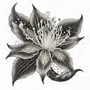 Bring Me the Horizon and red spider lily flower tattoo design idea