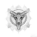A cross pendant with intricate animal patterns, representing the connection between spirituality and nature tattoo design idea