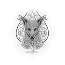 A cross pendant with intricate animal patterns, representing the connection between spirituality and nature tattoo design idea